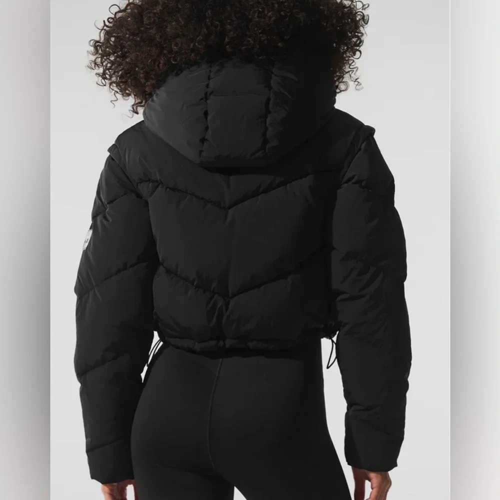 Alo Yoga Glacier Puffer Jacket Coat Black Size Medium - Picture 2 of 7